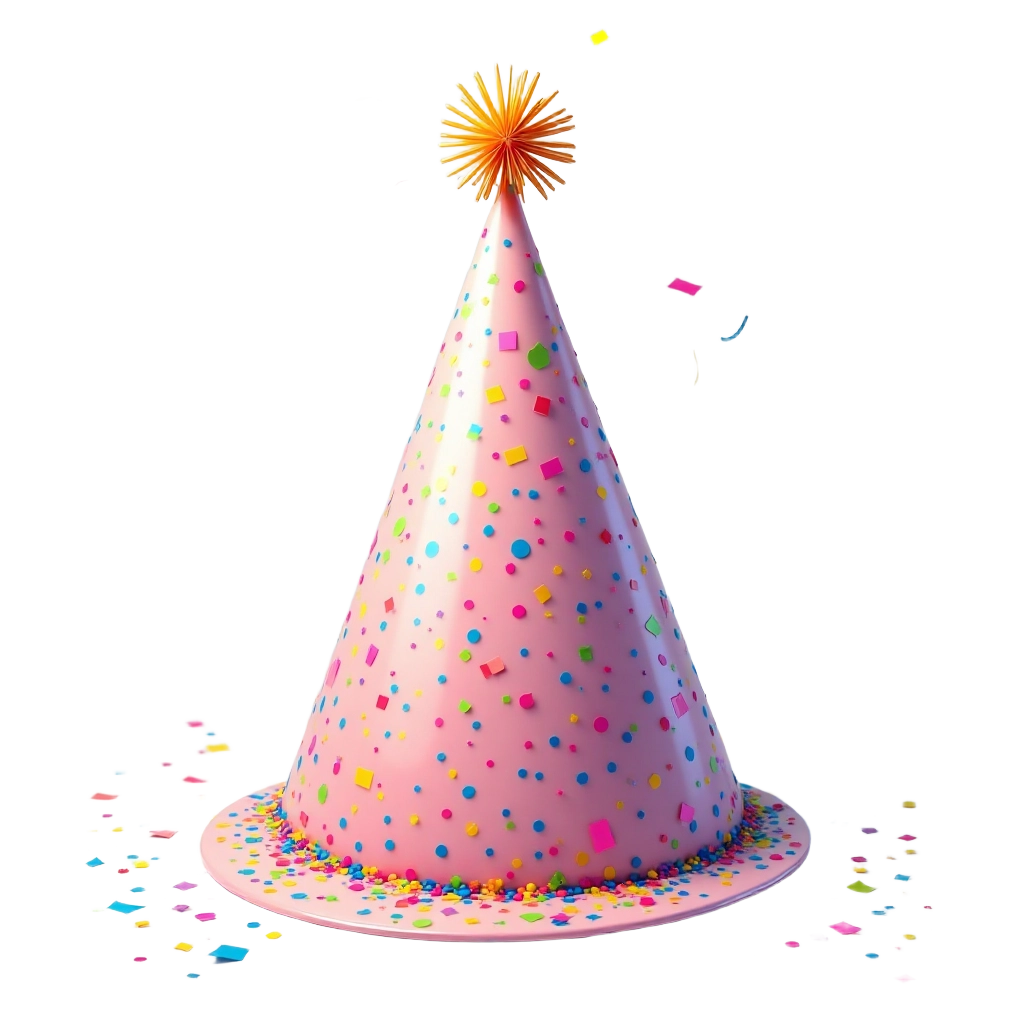 Party Hat with Confetti